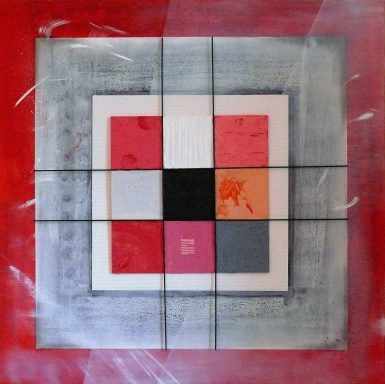 赤とグレーの色